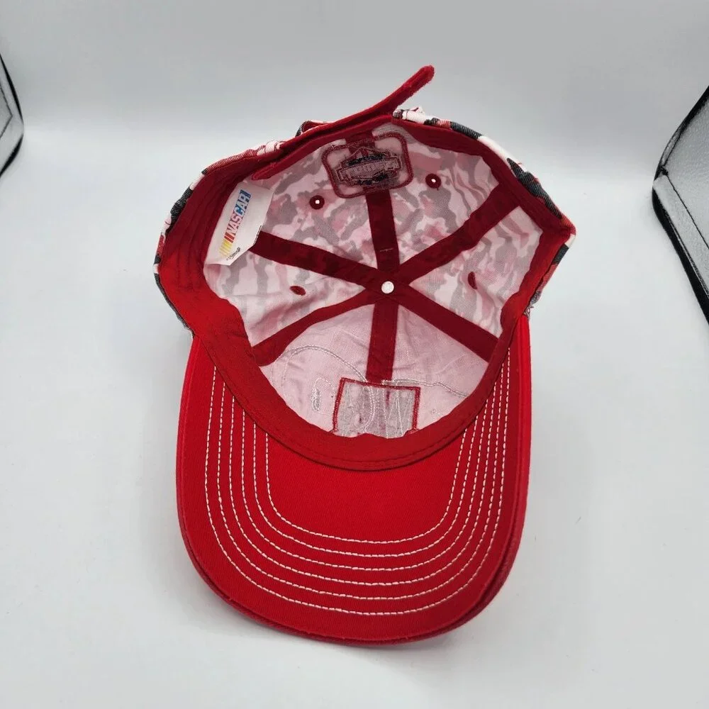 Jimmie Johnson 48 Camo Red White Nascar Strap Back Honoring Soldiers NWT